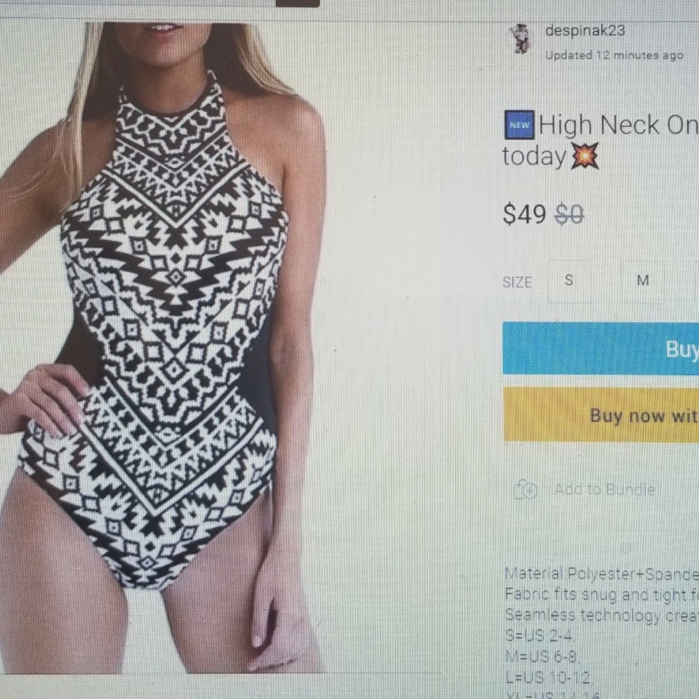 Cute halter tribal swimsuit